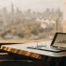 Diversified portfolio with charts on a laptop.