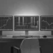 Tech-savvy trader monitors displaying market charts.