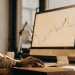 Algo trading risks analysis on computer.