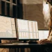 Backtesting algo trading strategies on dual monitors.