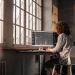 Automated trading charts on a computer screen.