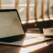 Algo trading software signup on laptop.