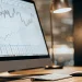 AI day trading platform displaying stock market data on a computer screen.