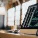 AI day trading software displaying charts and market analysis.